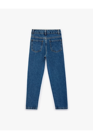 Koton Pamuklu Beli Ayarlanabilir Lastikli Jean Pantolon Dark Indıgo 6skb40010td Koyu İndigo