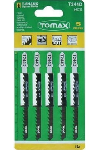 Tomax T244d Hss Ağaç Dekupaj Ağzı 5 Adet Kavisli Kesim