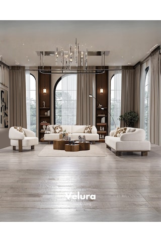 Petra 3+3+1+1 Koltuk Takımı & Oturma Grubu Beyaz