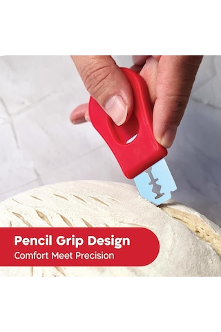 Reedark Pasta Kesme Aleti 5 Bıçaklı Mavi - Fırıncılar İçin Eşsiz Ekmek Desen Ve Dokuları Oluşturma Aracı Mavi