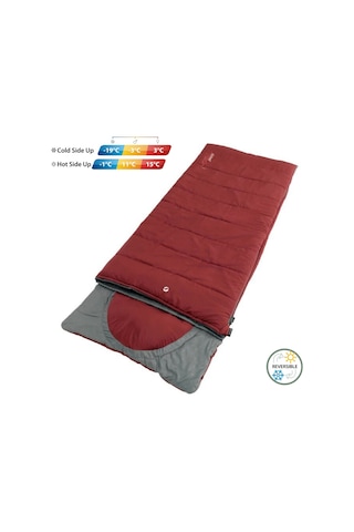 Outwell Contour Lux Yazlık & Kışlık Taraflı -19 C Uyku Tulumu Kırmızı Sol 230434 Çok Renkli