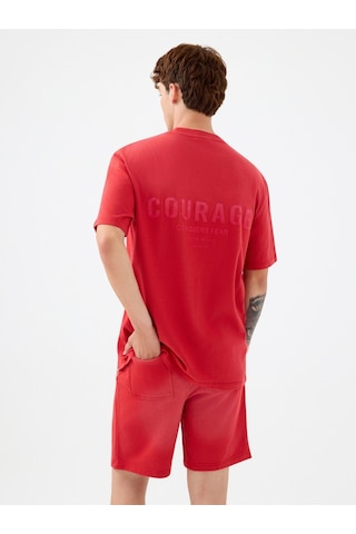 Relax Fit Erkek Tshirt K.kol Turuncu