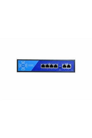3dcool 3d-pse04 6 Port Kamera Poe Switch 4xpoe 2xuplink 65w 250mt