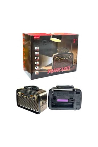 Müzik Kutusu Bluetooth Bağlantılı El Fenerli Nostaljik Tasarım Radyo