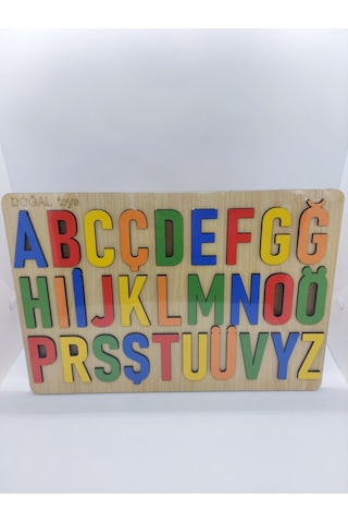 Türkçe Alfabe Blok Ahşap Puzzle Çocuk Erken Eğitici&eğlendirici
