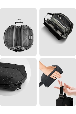 Lenyes Lb571 Su Geçirmez Aşınmaya Ve Çizilmeye Dayanıklı Aksesuar Çantası 25cm Siyah