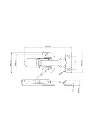 4 Adet Kaput Gergi Mandalı  Kovan Kilidi Sandık Klipsi 41-001