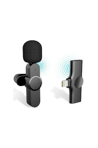 Telefonlara Uyumlu Wireless Youtube Tiktok Yayın Kablosuz Yaka Mikrofon