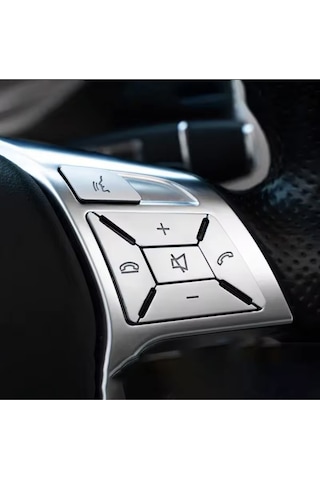 Mercedes C Serisi W204 Direksiyon Tuş Kaplaması Gümüş 2011-2013