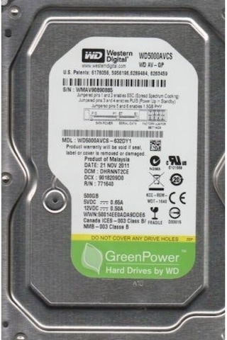 WD AV-GP WD5000AVCS 500 GB 3.5" 7200 RPM HDD