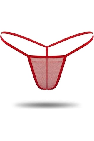 Transparan Büyük Beden Seçenekli Kadın İç Giyim 3'lü Tanga String Çok Renkli