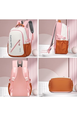 Novahub Yeni Başlık: Lezzetli Mor Junior High School Students Backpack, Cute Schoolbag, Travel Bag Pembe