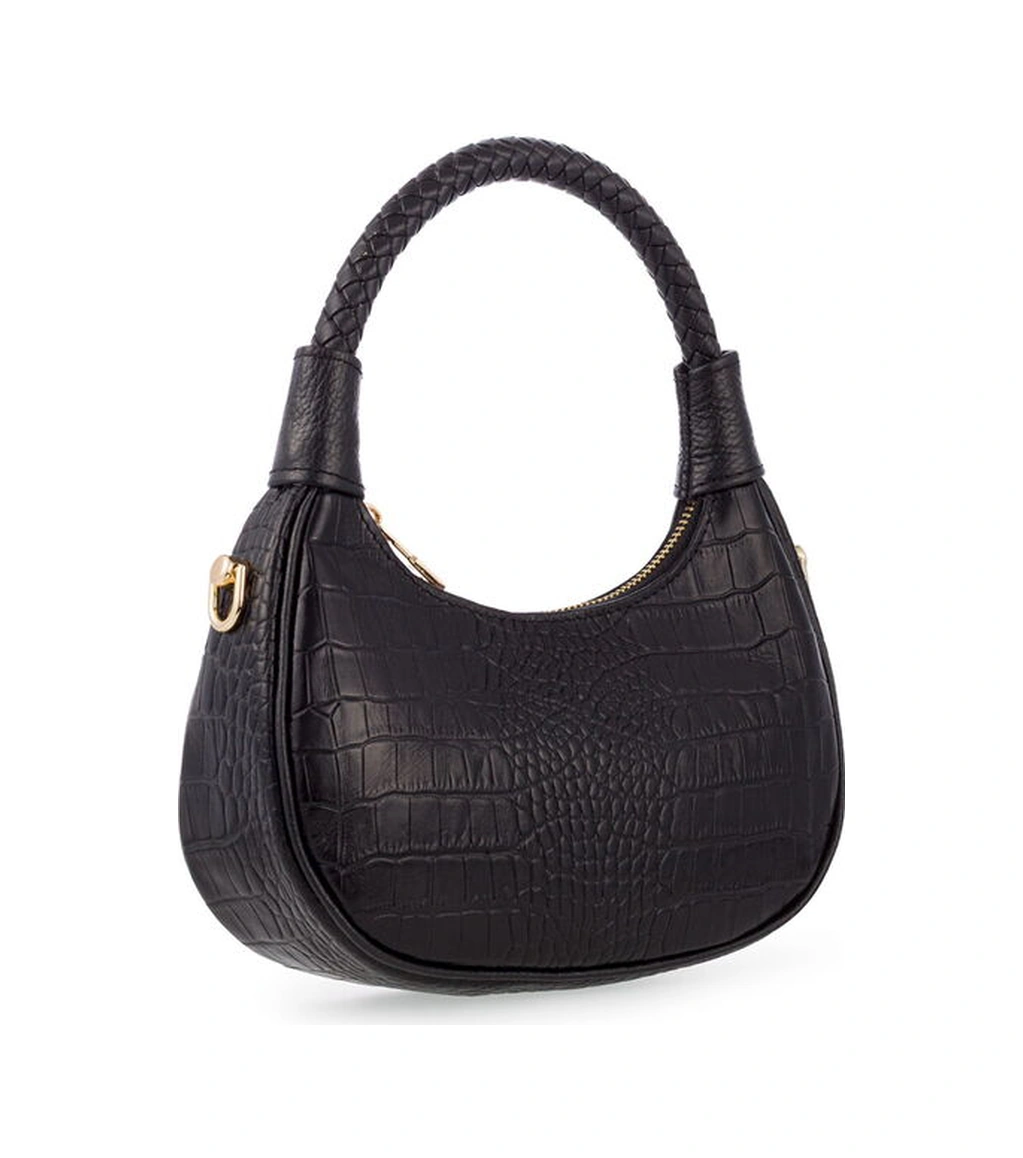 Bilik Deri Mini Siyah Kadın El Çantası Blm 7560-kr Siyah