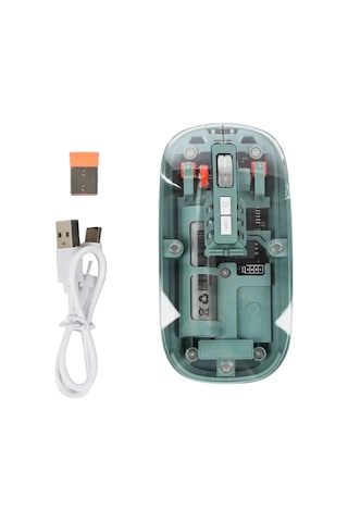 Şeffaf Tasarımlı Bluetooth Kablosuz Mouse Pilli Kullanım Yeni Nesil Diğer
