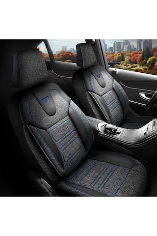 Panda Atlanta Serisi Keten Kumaş Oto Koltuk Kılıfı - Tam Set