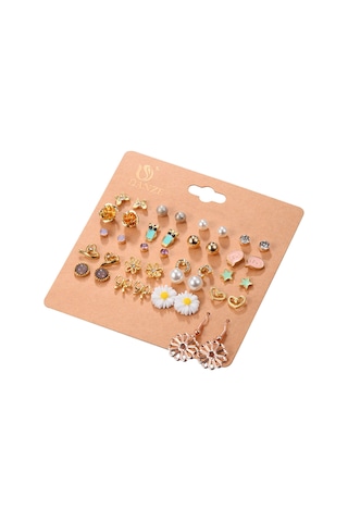 Samdoo 20 Çift Kadın Küpe Seti - Gümüş Ve Bow Desenli, Gündelik & Özel Davetler İçin Zevkli Aksesuarlar Diğer