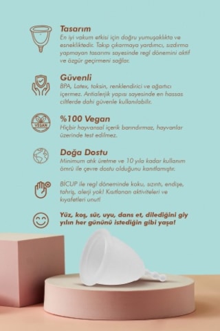 Bicup Regl Kabı Medium + Saklama Kesesi + Sterilizasyon Kutusu
