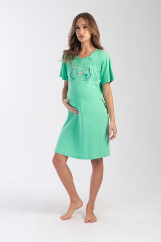 Yake Store Kadın P.suprem Cıft Patlı Kısa Kol Hamıle Tunık - Brıght Green