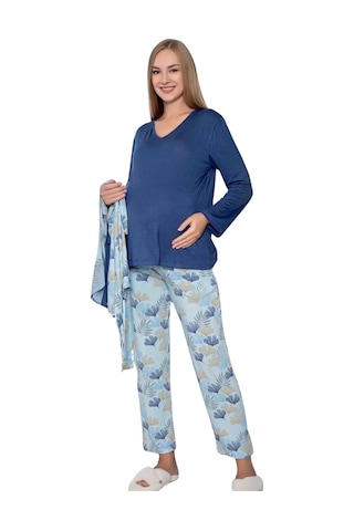 Limissi Viskon Kadın Pijama Takımı Siyah Antrasit