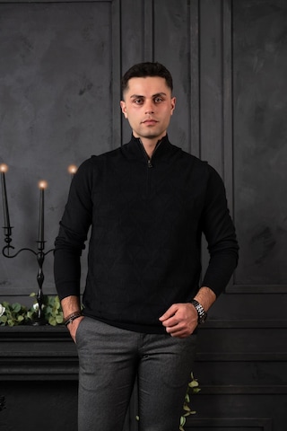 San&fa Regular Fit Yarım Balıkçı Yünlü Erkek Triko Kazak 001