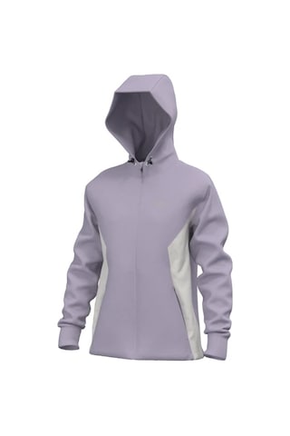 Mizuno Athletics Kadın Kapüşonlu Fermuarlı Sweatshirt Gri Çok Renkli