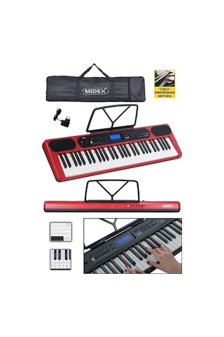 Midex Ps-5200rd Pro Org 61 Led Işıklı Tuş Hassasiyetli Bluetooth Midi