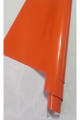 Turuncu Renk Dayanıklı Araç Motor Mobilya Folyosu 126cm X 30 Cm