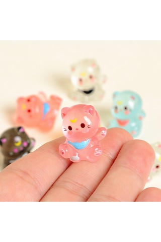 8 Adet Sailor Moon Ay Savaşçısı Luna Karanlıkta Parlayan Fosforlu Reçine Kedi Yavrusu Figürü Ay Sevimli Figür Trendy Yaratıcı Masaüstü Araba Torpido T