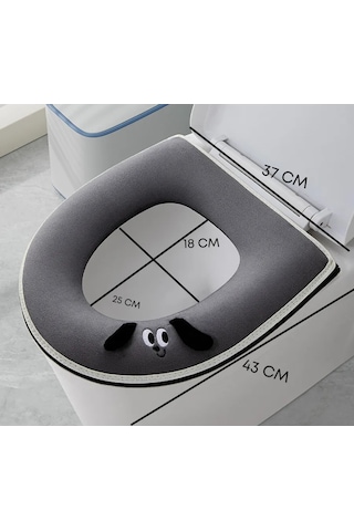 Shalabelle Tuvalet İçin Yumuşak Oturma Kılıfı 371627602 Koyu Gri
