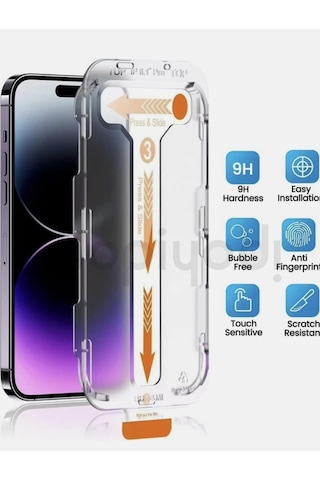 Apple Uyumlu   iPhone 16 Hayalet Kolay Uygulama Aparatlı Ekran Koruycu