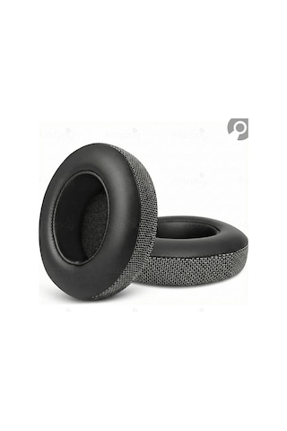 Beats Studio 2 Studio 3 Uyumlu Yumuşak Deri Örme Kumaş Karışımlı Kulaklık Sünger Yastığı Pedi Siyah Deri Kumaş