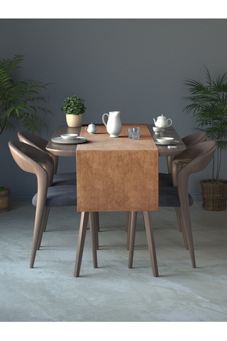 Kadife Dokulu Antik Renk Daily Series Runner 40 X 140 Antik