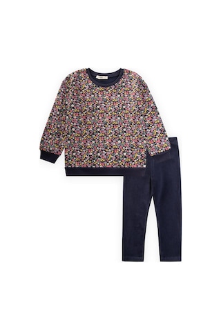 Desenli Sweatshirt Takım 4-12 Yaş Lacivert Lacivert