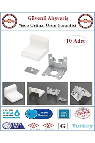 Mobilya Dolap Montaj Askı Elemanı - 10 Adet