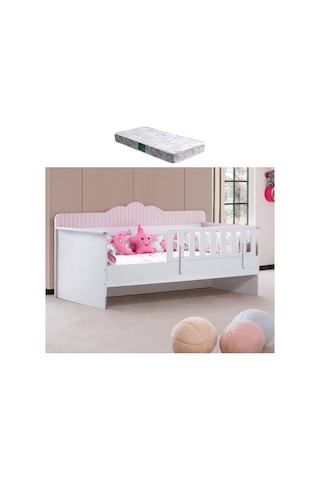 Karyola, Flower Montessori Karyola - Pembe + 1 Adet Comfort Yatak