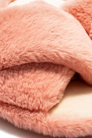 Twigy Çapraz Peluş Kadın Ev Terliği Pembe 36/41 CC0184 Pembe