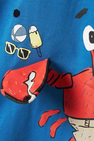 Name It Nmmfısh Nreg Ss Top Box Mavi Erkek Çocuk Kısa Kol T-shirt Mavi