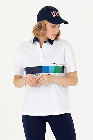 U.S. Polo Assn. Kadın Polo Yaka Tişört 50263959-vr013 Beyaz