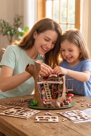 Masal Ağacı Led Işıklı Kendin Yap Minyatür Maket Seti Rolife Fairytale Tree House