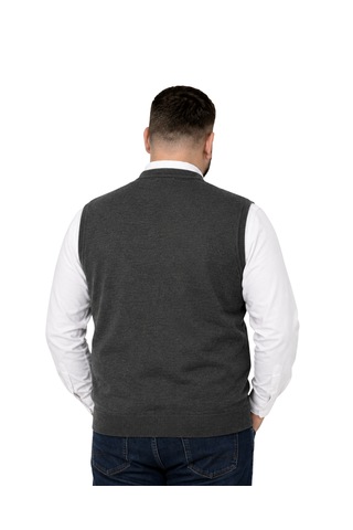 Battalmoda Erkek Büyük Beden Antrasit Cepli Triko Yelek 3xl-4xl-5xl-6xl