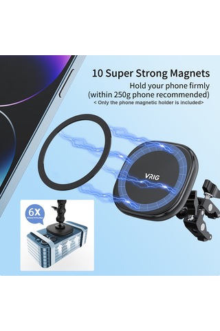 Vrig Vrig Mg-01 Taşınabilir Manyetik Telefon Montajı Telefon Siyah