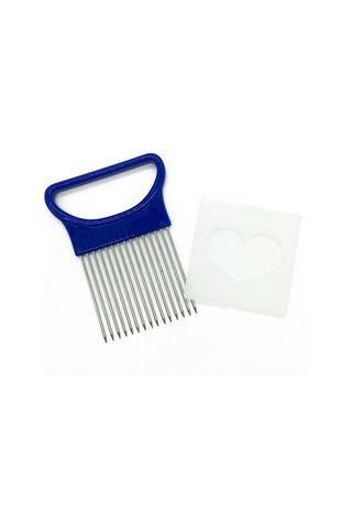 Cbtx Paslanmaz Çelik Sebze Soğan Kesici Tutucu Et İğnesi Mutfak Aletleri Mavi