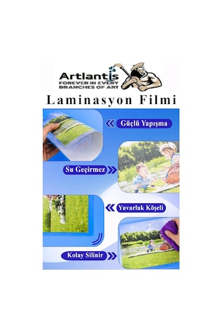 Laminasyon Filmi Parlak A3 20 Li 1 Paket 125 Mikron Laminasyon Kaplama Pvc Kaplama Poşeti 20 Adet Beyaz