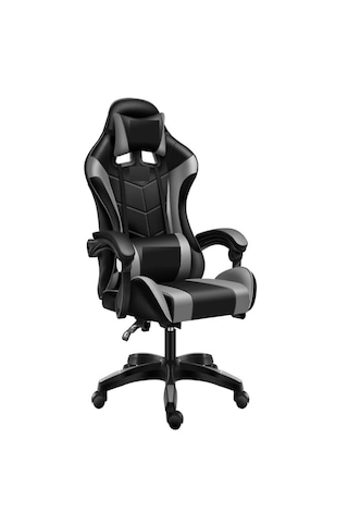 Gri Desen Oyuncu Koltuğu Çok Fonksiyonlu Oyun Sandalyesi Deri