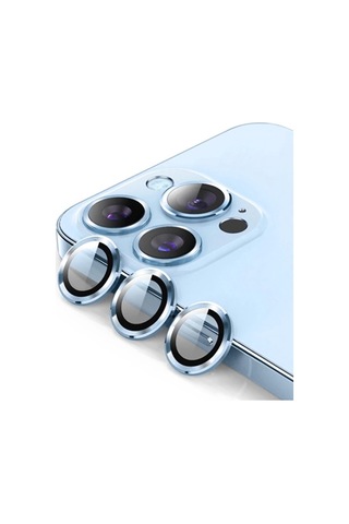 Northcity Apple Uyumlu iPhone 13 Pro & Pro Max 3d Metal Çerçeveli Kamera Lens Koruyucu Çizilmelere Son