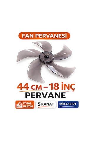 Kv 1718 Era Vantilatör Pervanesi 5 Kanat Şeffaf Mika Sert 44 Cm 18 Inç Serhat Deniz Elektronik