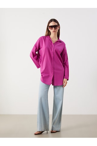 Lcwaıkıkı Classic Fuşya Oversize Kadın Gömlek Tunik