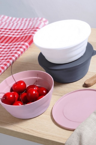 3 Lü Plastik Saklama Kabı Seti Kahvaltılık, Çerezlik, Mutfak Düzenleyici 350 Ml Çok Renkli