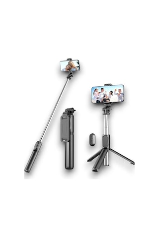 Northcity Selfie Çubuğu - 360 Dönen Telefon Tutucu, Tripod Ve Bluetooth Uzaktan Kumanda