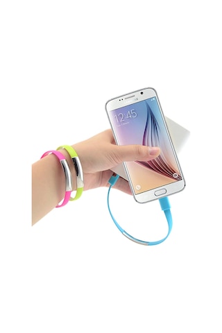 Samsung Uyumlu Sony Lg Htc Asus General Mobile Micro Usb Şarj Data Kablo (533631701)-Mavi